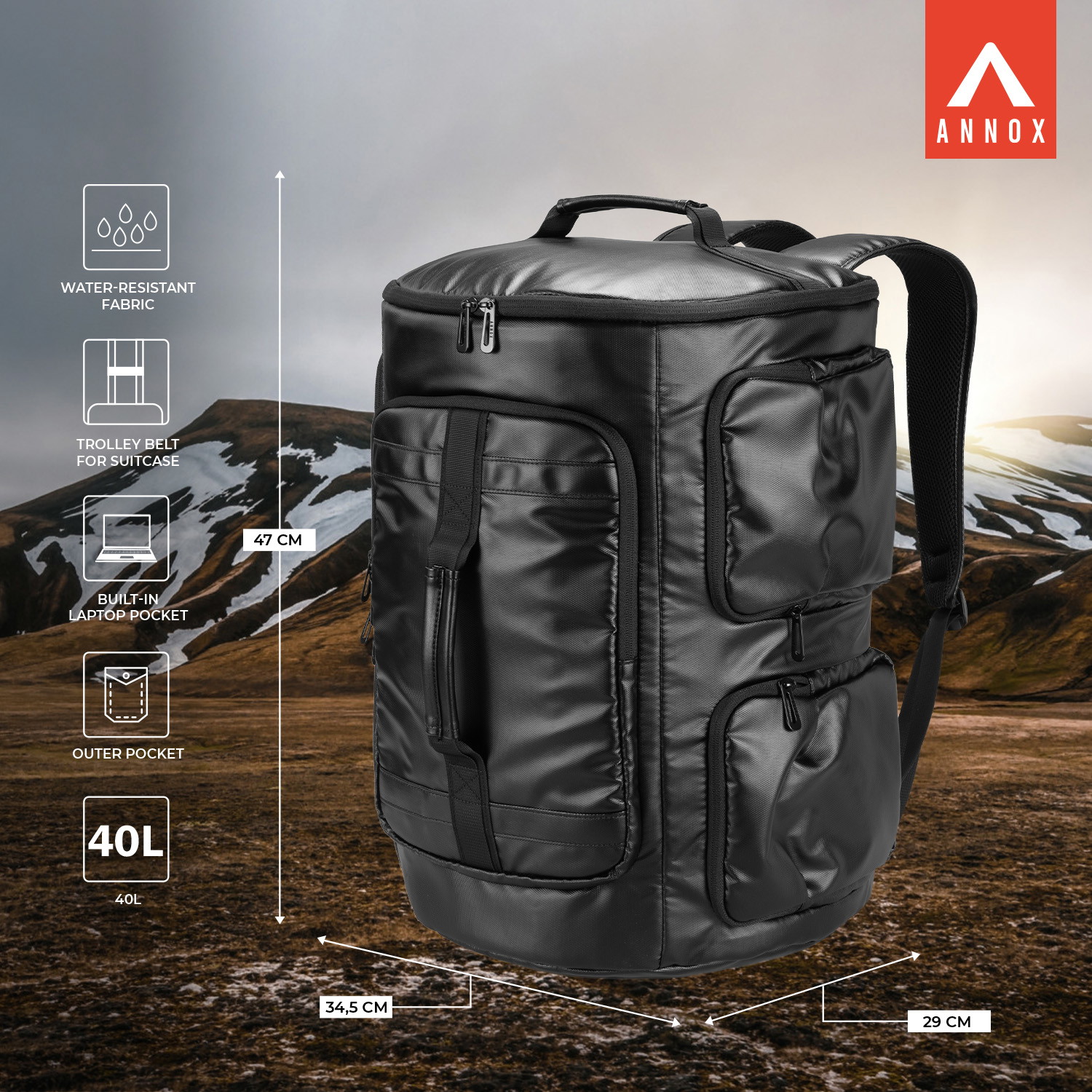 Annox Base Camp Fenntartható Hátizsák