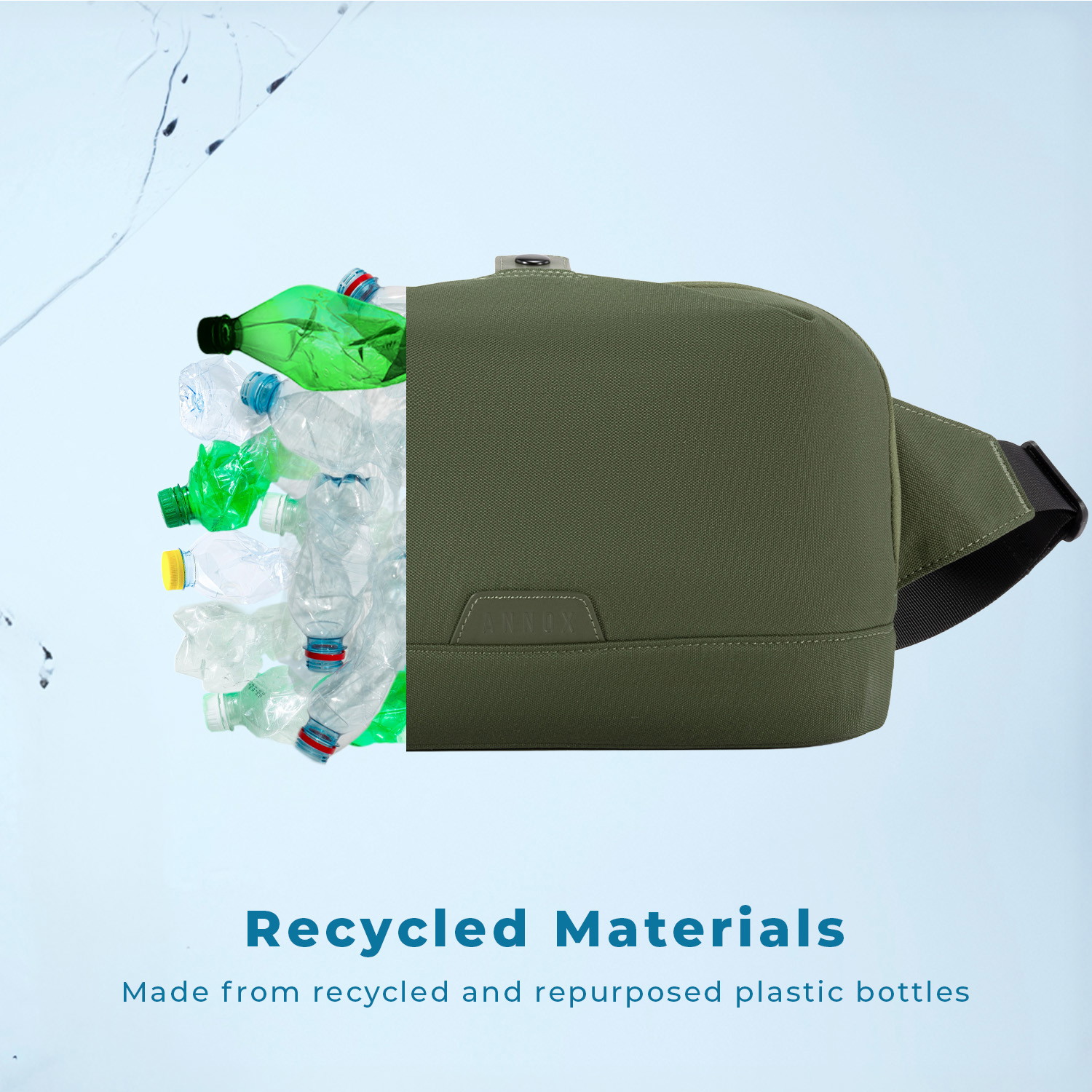 Annox Ecosmart Sling Bag – Vízálló Táska Felújított Anyagból Rollerhez, Gördeszkához & Görkorizáshoz