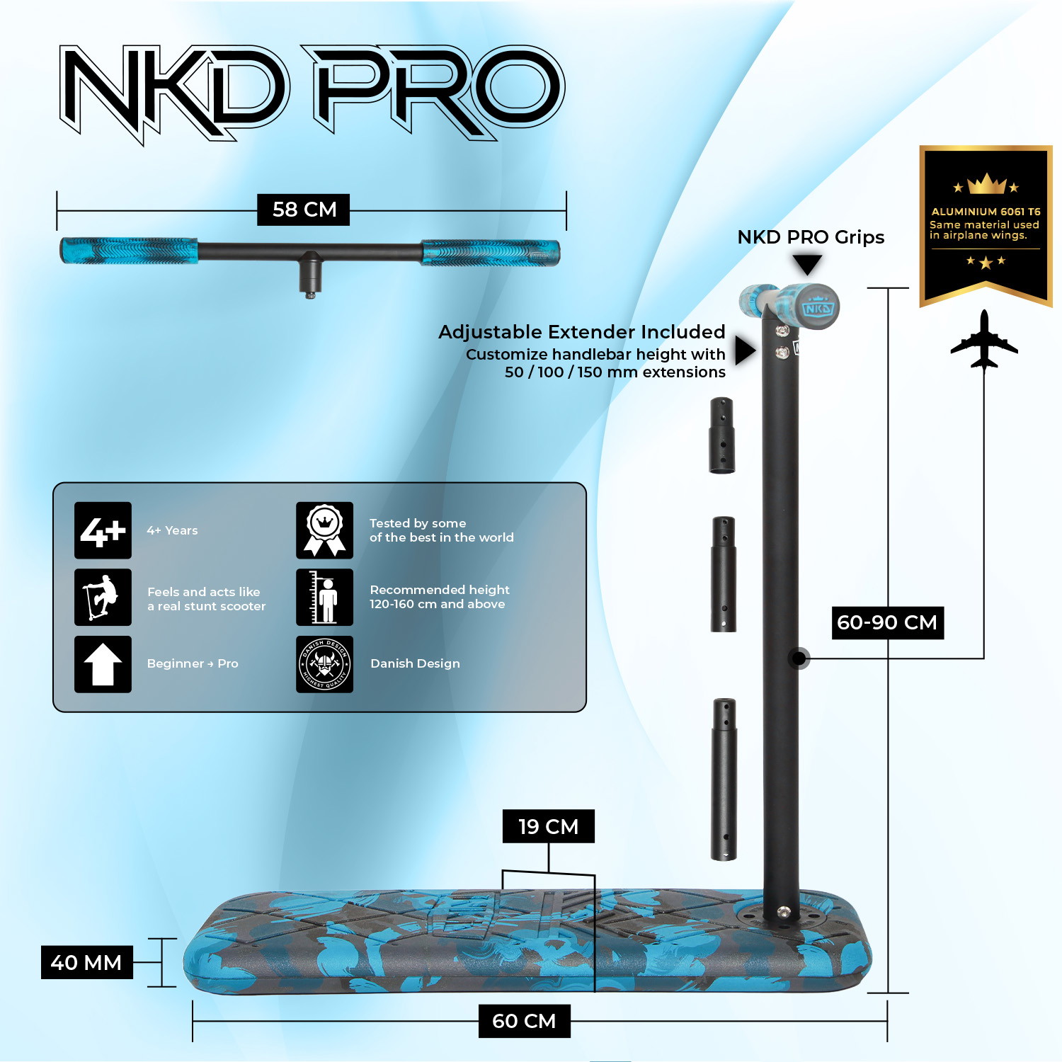 NKD PRO 7.5" Trambulin robogó