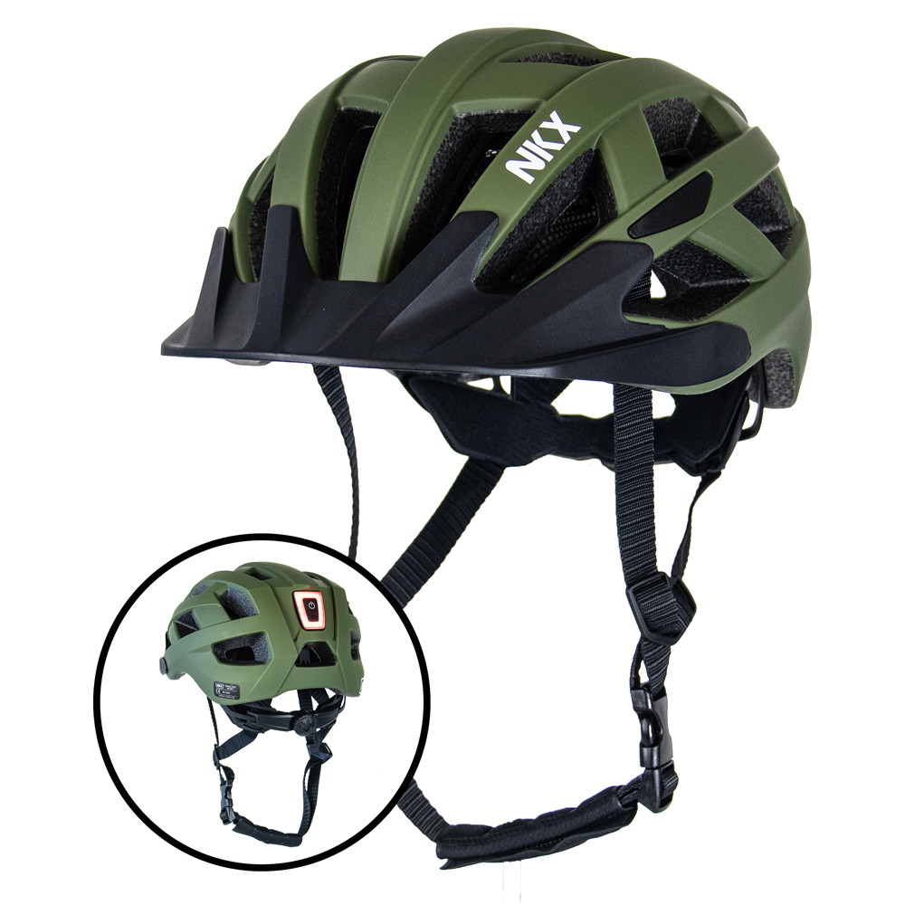 NKX City LED Kerékpáros Sisak beépített lámpával