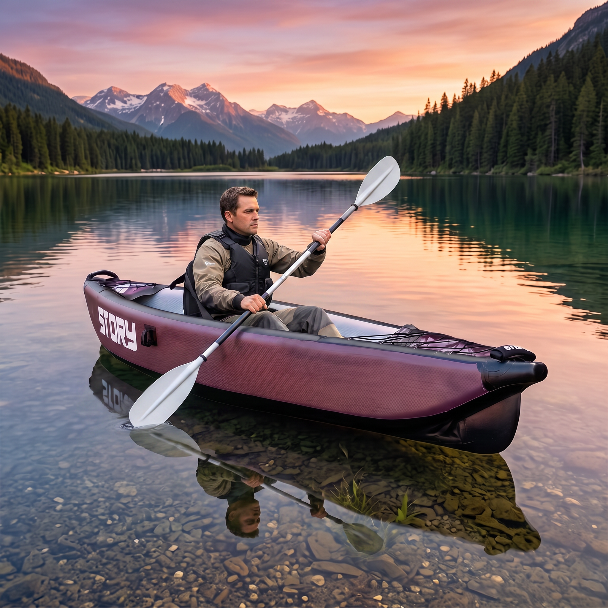 Story Division 1-Person Inflatable Kayak