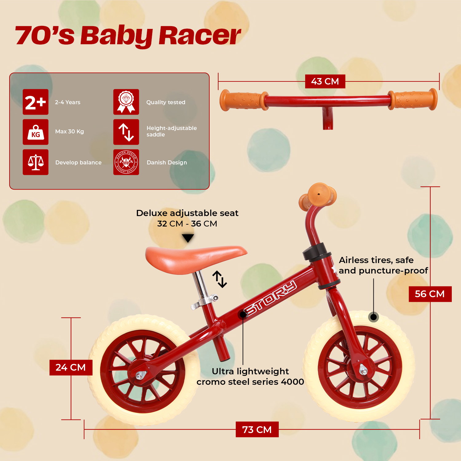 Story 70's Baby Racer Balance bike