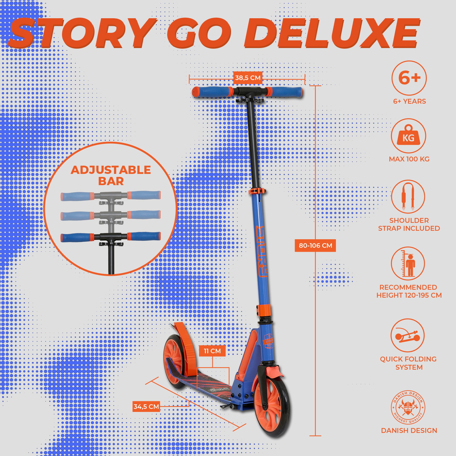 Story GO Deluxe Összecsukható Városi Roller