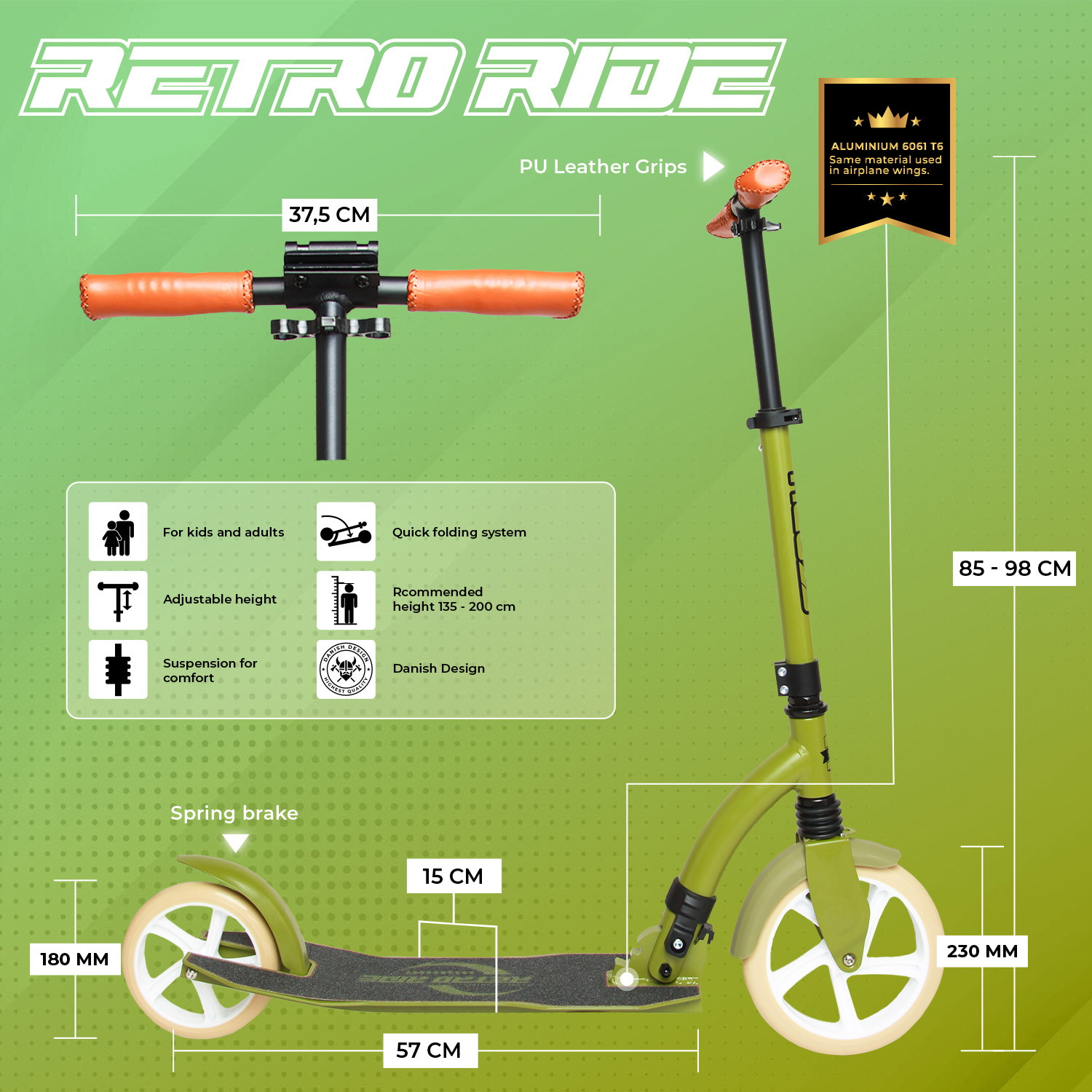 Story Retro Ride Összecsukható Közlekedő Roller