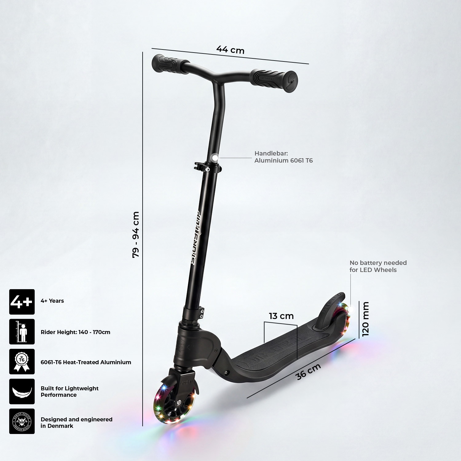 Story Flip Foldable LED Futókerékpár