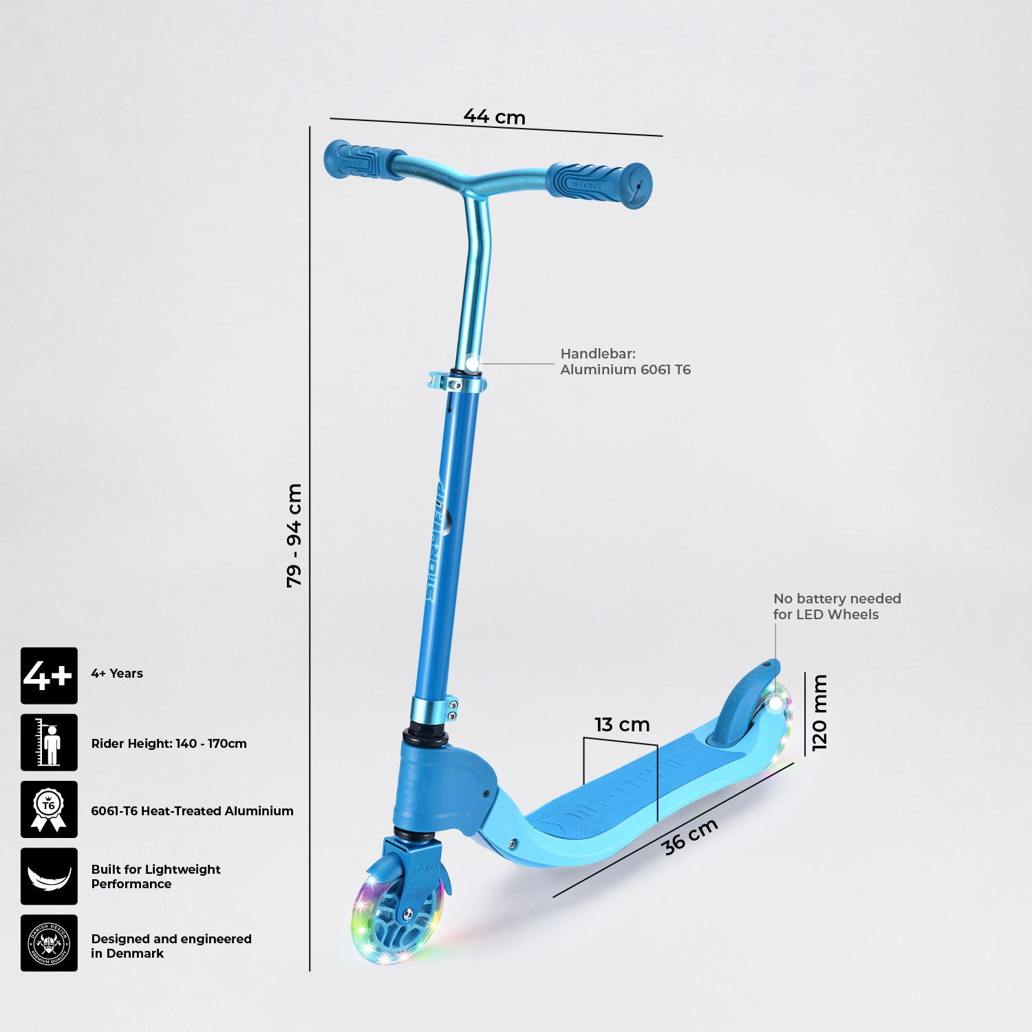Story Flip Foldable LED Futókerékpár