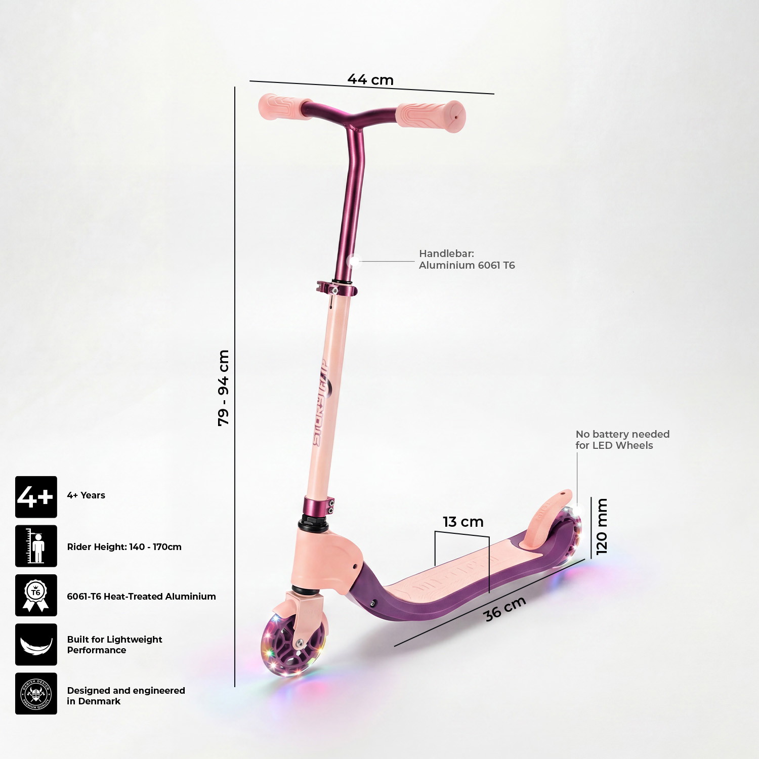Story Flip Foldable LED Futókerékpár