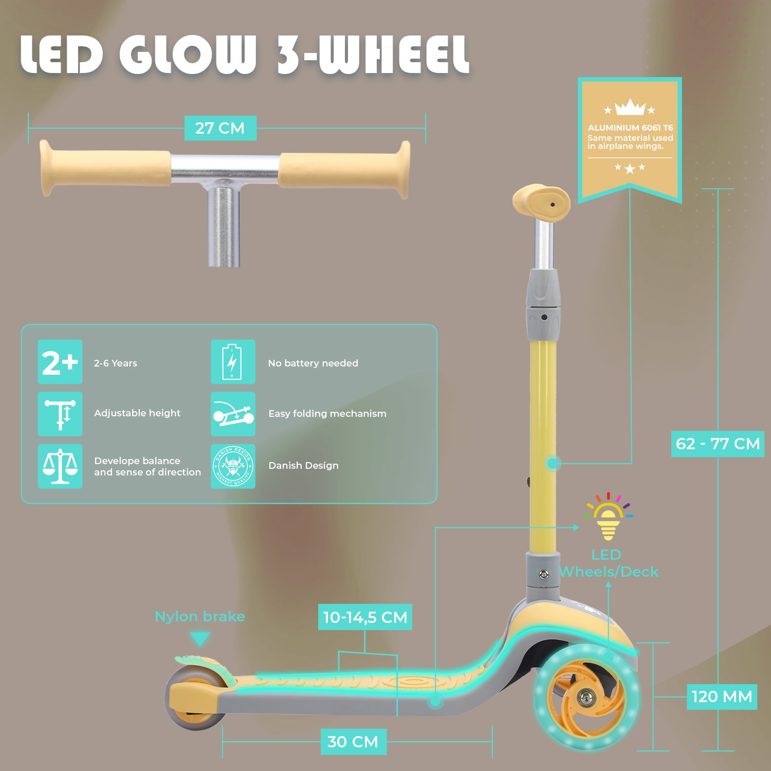 Story LED Glow 3-kerekű Robogó