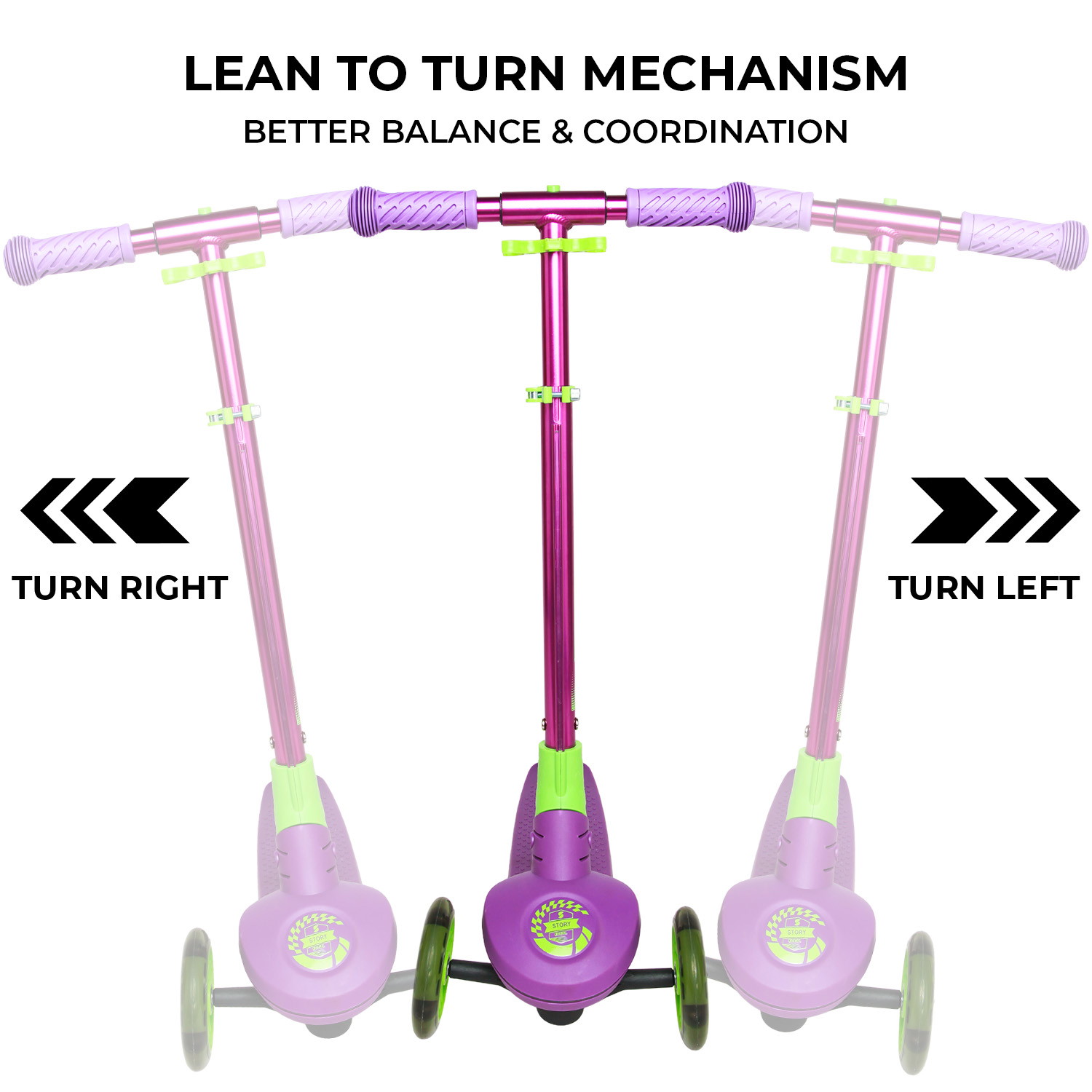 Story Party 3-kerekű LED Gyermek Roller