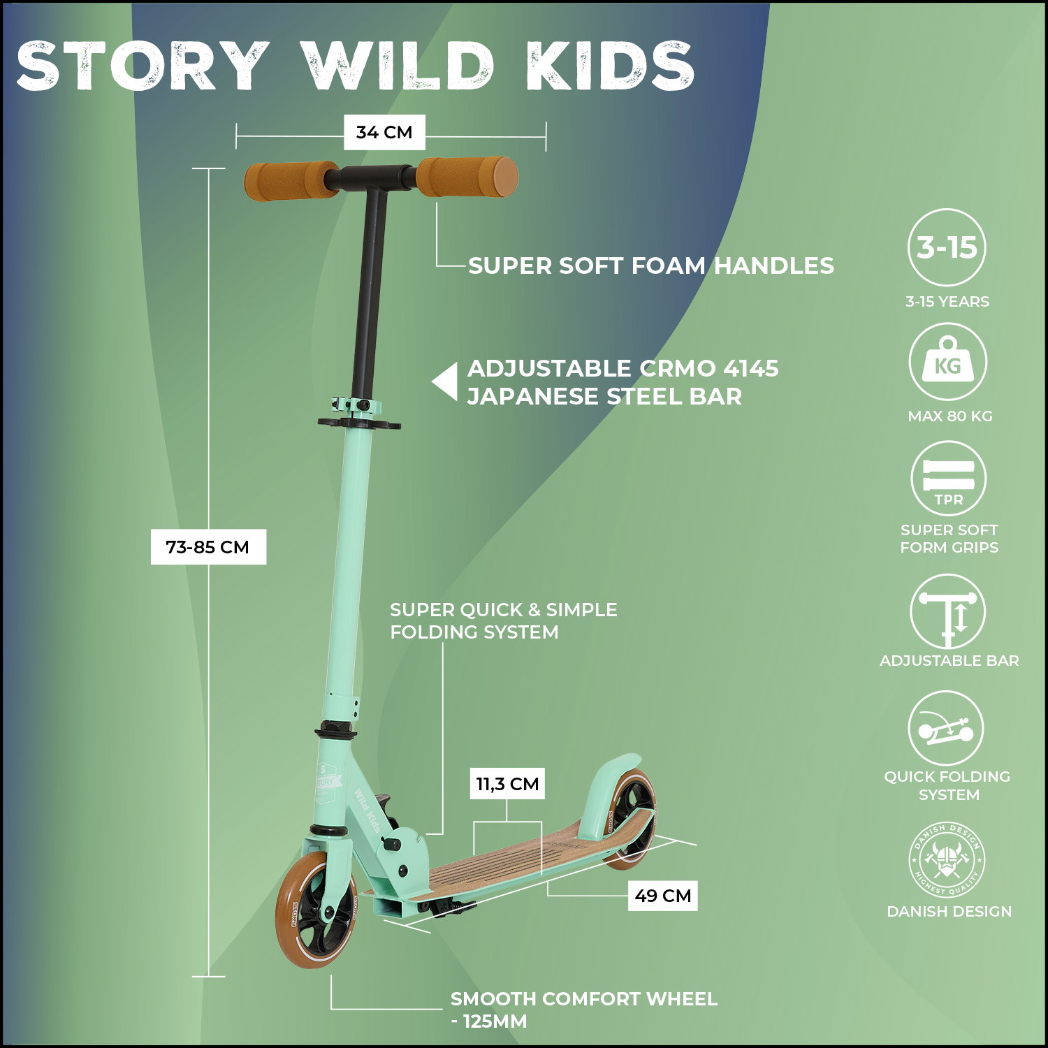 Story Wild Kids Összecsukható Roller