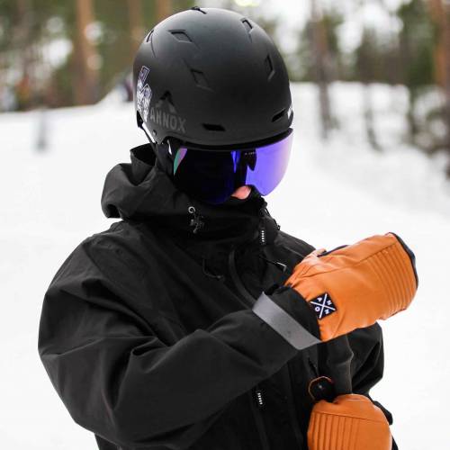 Annox Peak Leather Ski Gloves
