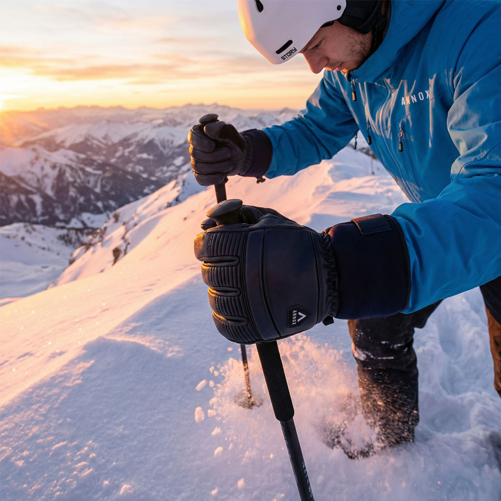 Annox Infinity Leather Ski Gloves