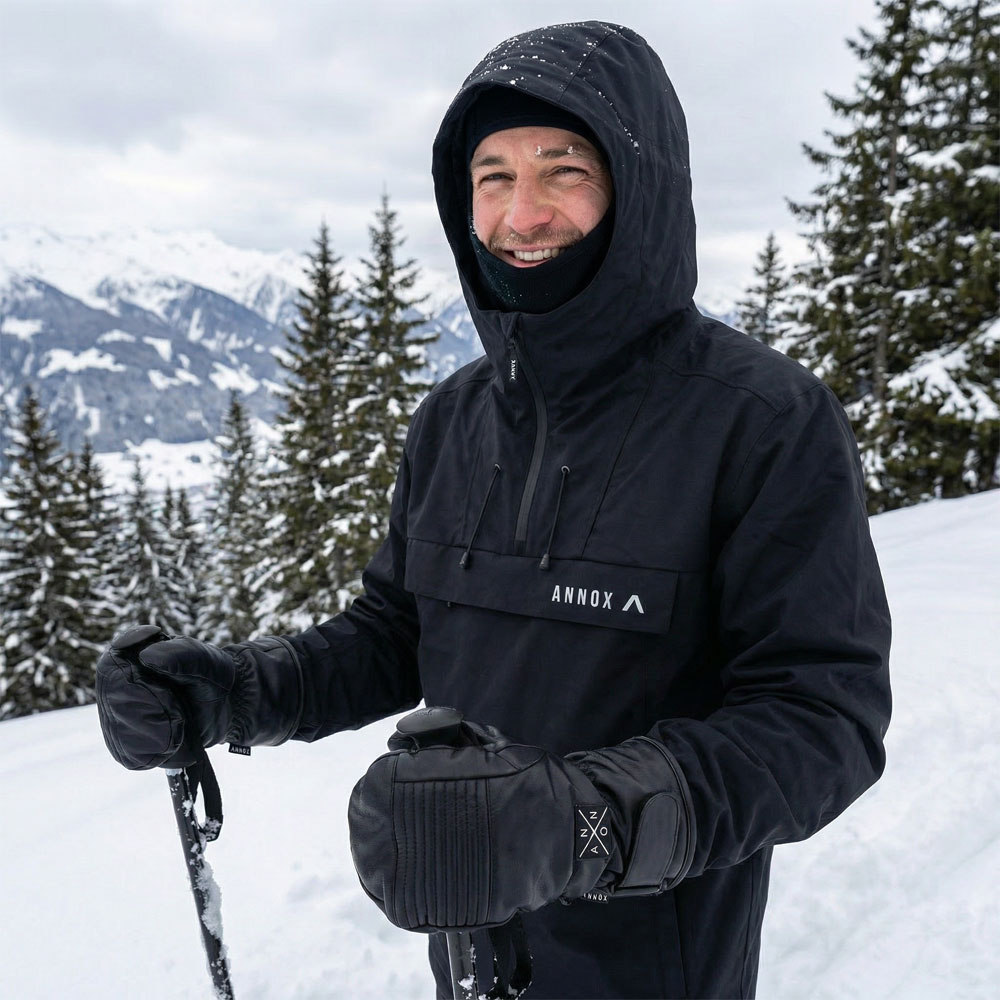 Annox Peak Leather Ski Gloves