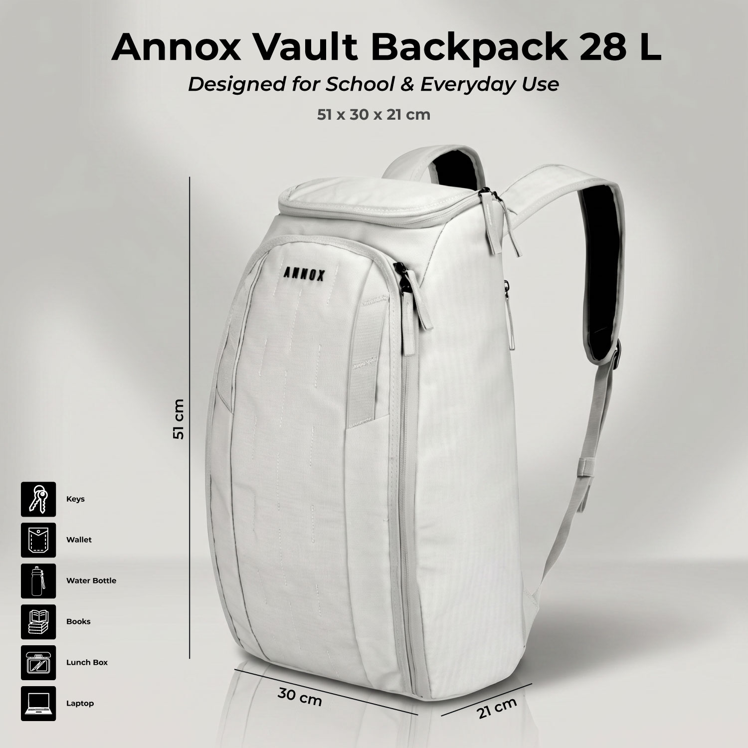 Annox Vault 28L - Vízlepergető Hátizsák Síeléshez, Sportra és Utazásra