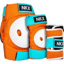 NKX Kids 3-Pack Pro Protective Gear - Knee Pads, Elbow Pads and Wrist Guards