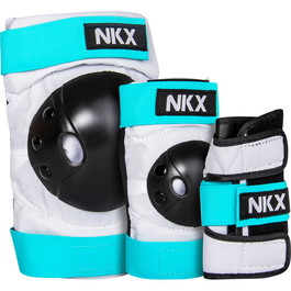 NKX Kids 3-Pack Pro Protective Gear - Knee Pads, Elbow Pads and Wrist Guards