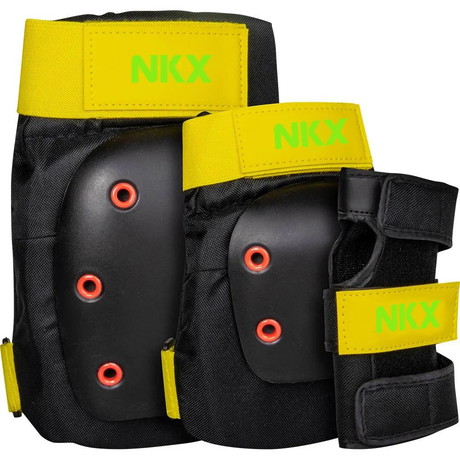 NKX 3-Pack Pro Protective Gear - Knee Pads, Elbow Pads and Wrist Guards